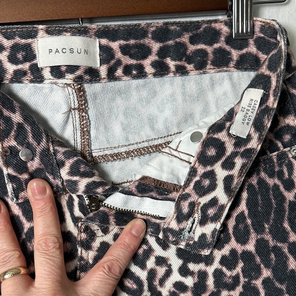 PacSun Pink and Black Animal Print Jeans - Picture 2 of 7